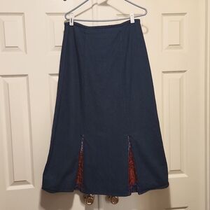 April Cornell denim skirt sz M